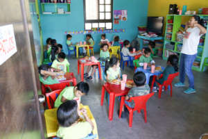 Kindergarten class at Los Patojos school.