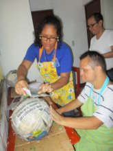 making pinata en the activity centre
