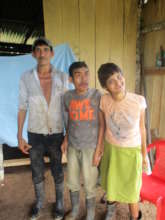 father with son Manuel and daughter Maria Helena