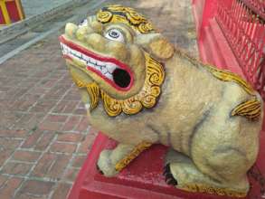 A qilin at the historical Gie Yong Bio temple.