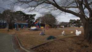 Abandoned playground in the exclusion zone
