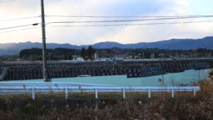 Bags of contaminated soil