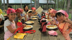Eating together in the great outdoors