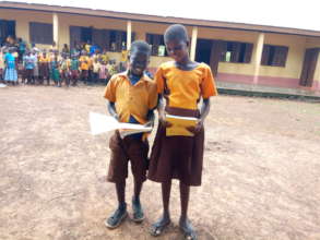 Jimon and Abena in a reading competition