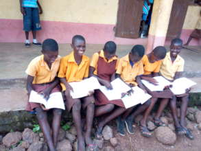 Tage (2nd from left) at a reading group session