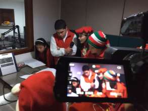 Recording the Christmas Radio Show
