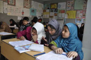 Children learning at the Kabul center