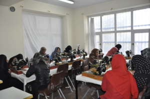 Vocational sewing class