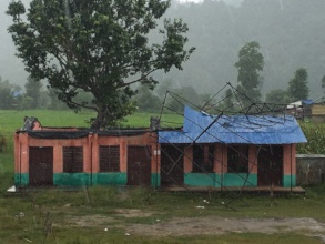 School Building Affected by hurricane