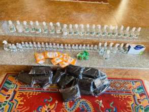 Mask, Sanitizer & others Stuff ready to distribute