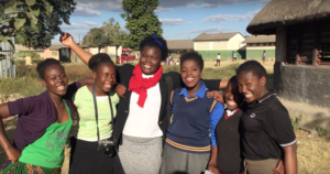 Girls thanking scholarship supporters