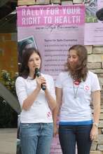 Teens educating their peers at an event