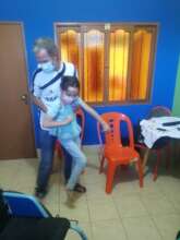 Showing leg strength/ability on a telehealth visit