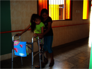 Yoselin Works Hard Every Day To Learn To Walk