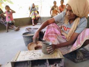 Artisans developing handicraft products in Atauro