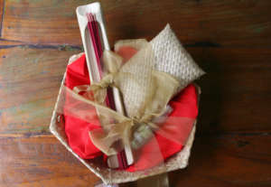 Zen Christmas basket full of new products