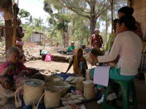 Community visit and training for weavers