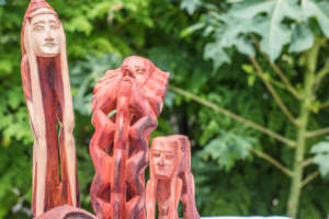 Rose wood carving