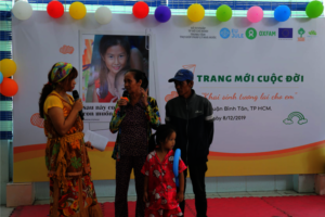A girl child with birth certificate