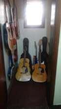 Guitars at KMS after John Paul cleaned them