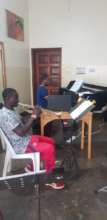 Ian in Trumpet lesson