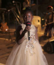 Leyna singing at the KMS Garden Party in Sep