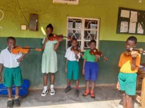 St Mary Kevin Students with their violins