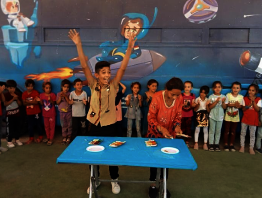 Children at the Hope Bus