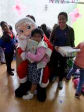 Doris with Santa Claus