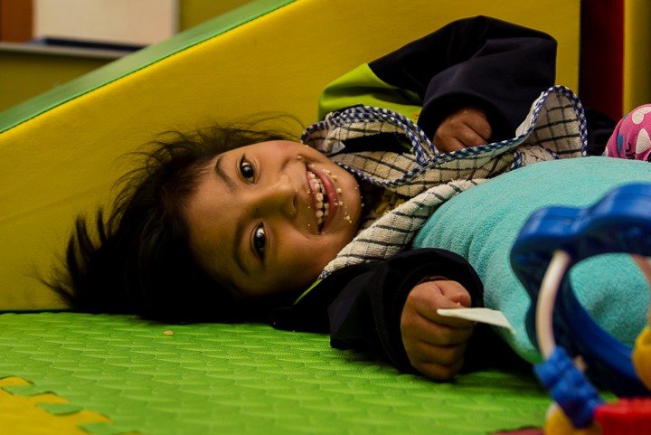 Change mindset of a physically disabled child Peru