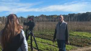 Flavia from FUNDEPS interviewing Cervando