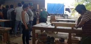 Furniture being made at a local shop