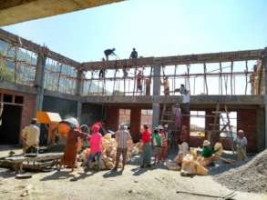Starting work on the roof terrace