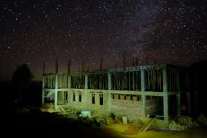 Beneath the night sky