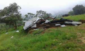 Training Centre buildings flattened by the storm