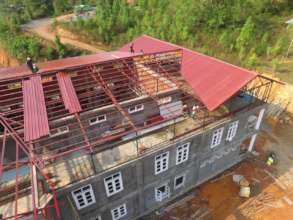 The roof in construction