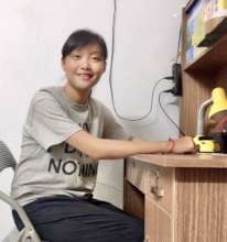 Dung was writing a thank you note to her sponsors.