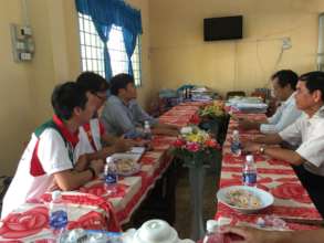 Meeting with An Binh secondary school principal