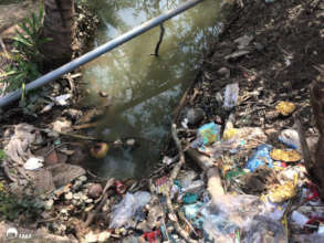 River of garbage in Vinh Long Province