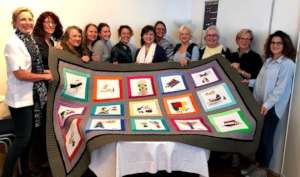 The first quilt, on display in Amsterdam