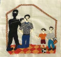 The refugees tell their story through embroidery