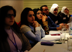 Women's healthcare workers at a training last year