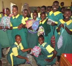Distribution of sanitary pad kits in Kokwa school