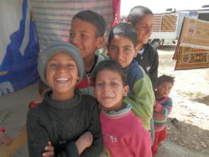 Children living as refugees from Syria in Jordan