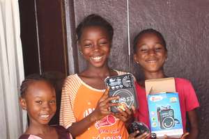 Children Happy to Receive Their Radio