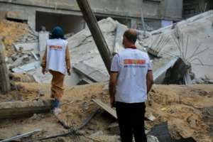 MECA team during Gaza attacks