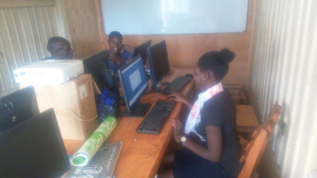 The girl being tought to create TIN