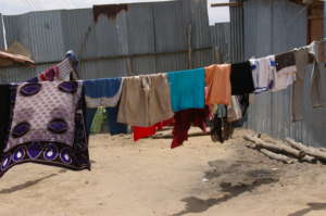 Just one of many lines of washing!