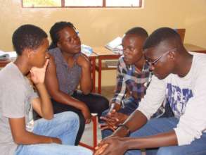 Zambian USAP students sharing ideas in April