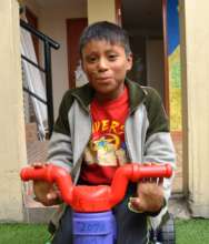 Juan riding our little car